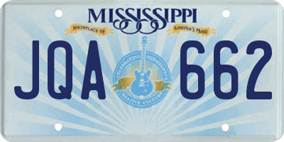 MS license plate JQA662