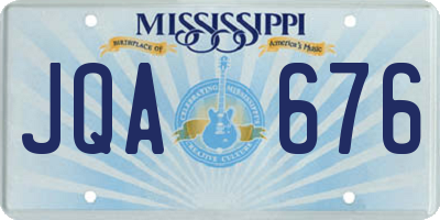 MS license plate JQA676