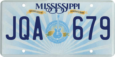 MS license plate JQA679