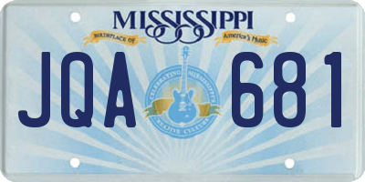 MS license plate JQA681