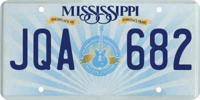 MS license plate JQA682