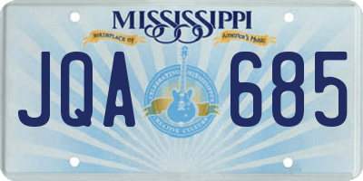 MS license plate JQA685