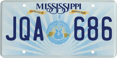 MS license plate JQA686