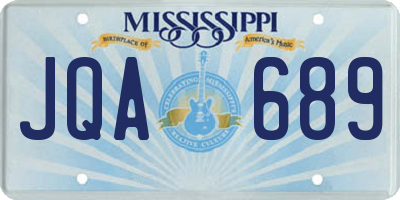 MS license plate JQA689