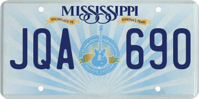 MS license plate JQA690