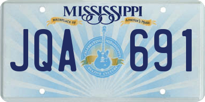 MS license plate JQA691