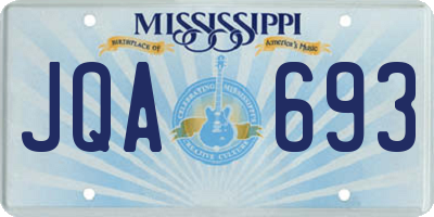 MS license plate JQA693