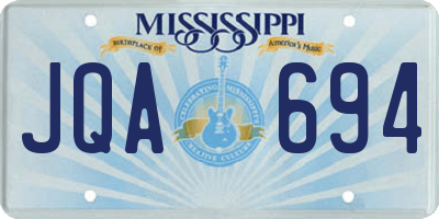 MS license plate JQA694