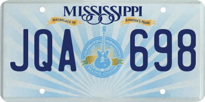 MS license plate JQA698