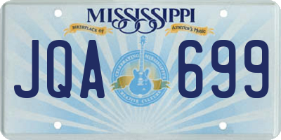 MS license plate JQA699