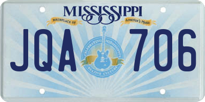 MS license plate JQA706