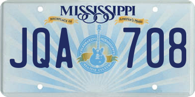 MS license plate JQA708