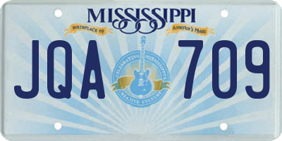 MS license plate JQA709