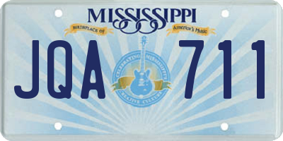MS license plate JQA711