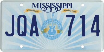 MS license plate JQA714