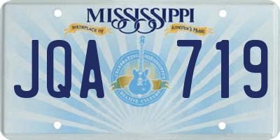 MS license plate JQA719