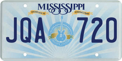 MS license plate JQA720