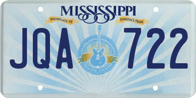 MS license plate JQA722