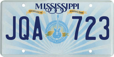 MS license plate JQA723