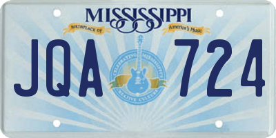 MS license plate JQA724