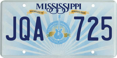 MS license plate JQA725