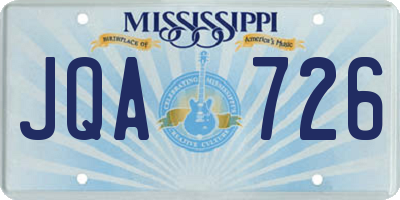 MS license plate JQA726