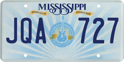 MS license plate JQA727
