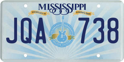 MS license plate JQA738