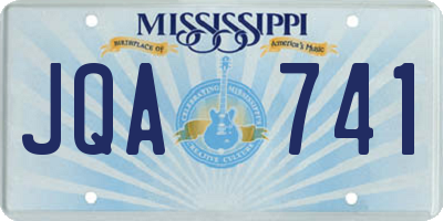 MS license plate JQA741
