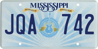 MS license plate JQA742
