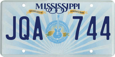 MS license plate JQA744