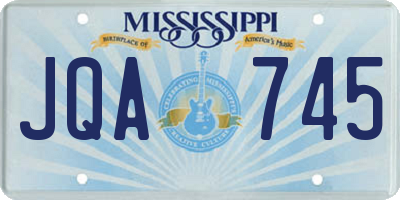 MS license plate JQA745