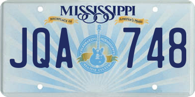 MS license plate JQA748