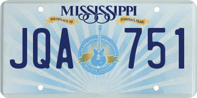 MS license plate JQA751