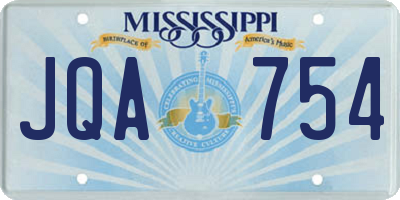 MS license plate JQA754