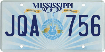 MS license plate JQA756