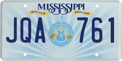 MS license plate JQA761