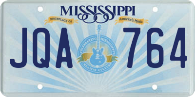 MS license plate JQA764