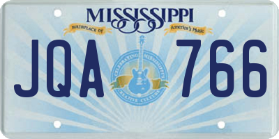 MS license plate JQA766