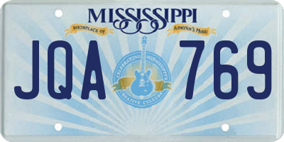 MS license plate JQA769