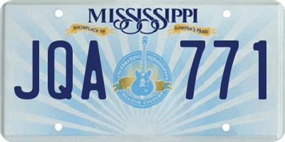 MS license plate JQA771