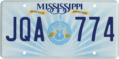 MS license plate JQA774