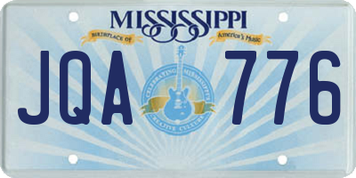 MS license plate JQA776