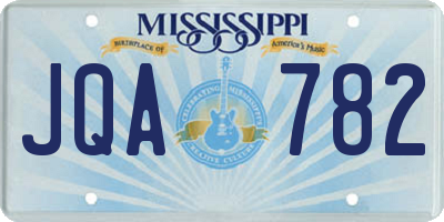 MS license plate JQA782