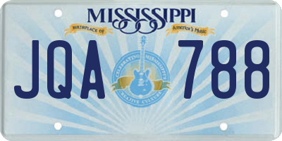 MS license plate JQA788