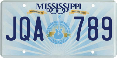 MS license plate JQA789