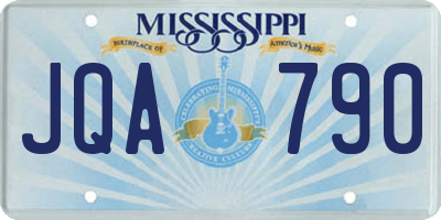 MS license plate JQA790