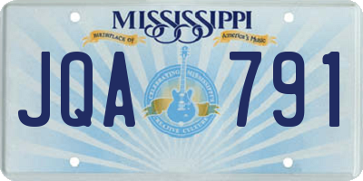 MS license plate JQA791