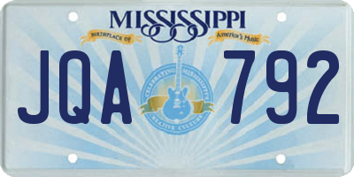MS license plate JQA792