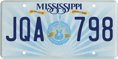 MS license plate JQA798